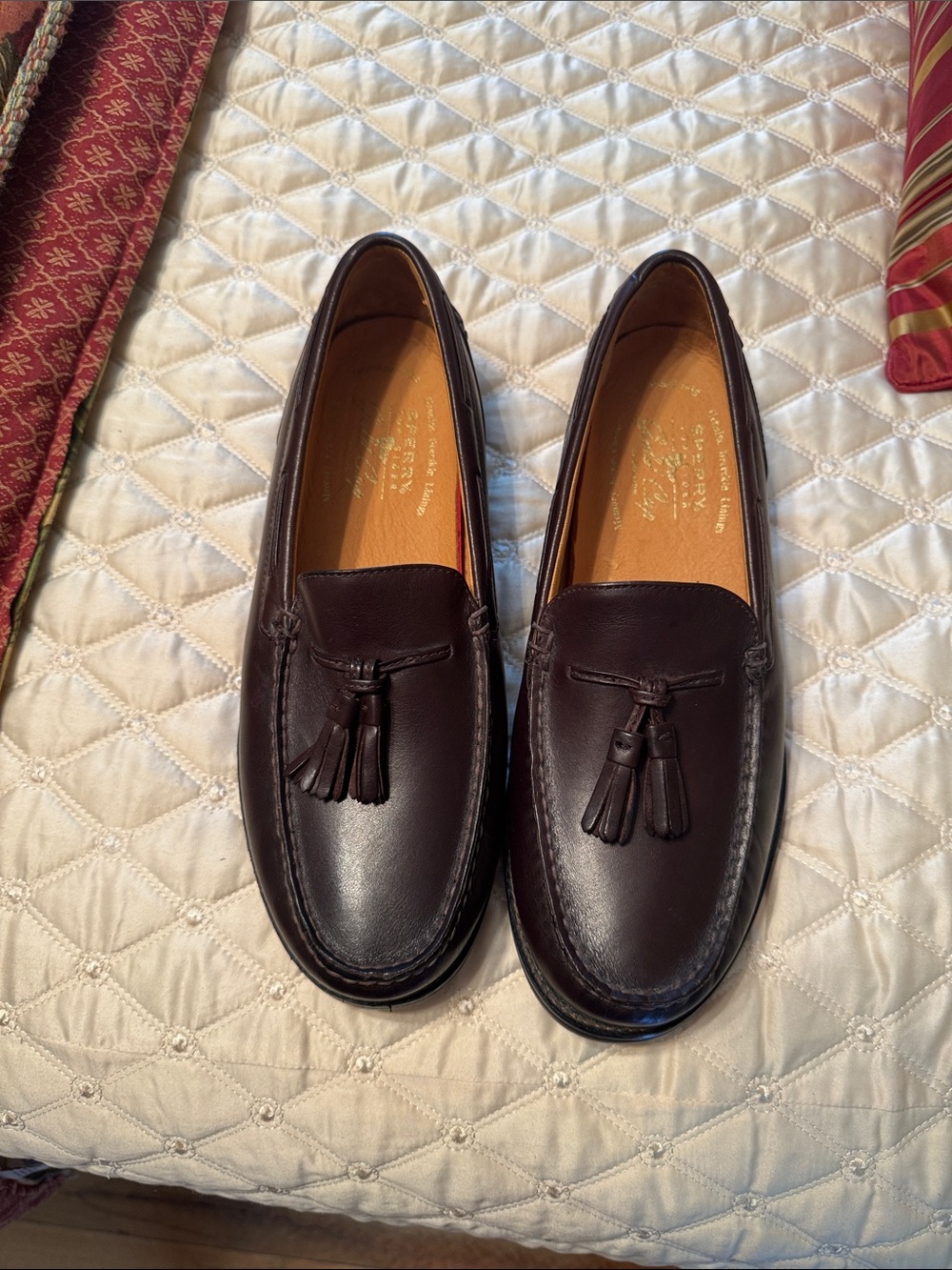 Sperry top-sider Gold Cup Men’s Tassel Loafers in Dark Brown Leather